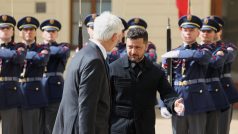 Setkání českého prezidenta Petra Pavla s ukrajinským prezidentem Volodymyrem Zelenským na Pražském hradě v Praze 4. května 2025