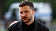 Ukrajinský prezident Volodymyr Zelenskyj v paláci Bellevue na setkání s německým prezidentem Frankem-Walterem Steinmeierem v Berlíně, 28. května 2025