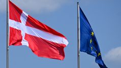 Vlajky Dánska a EU