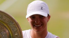 Nově korunovaná vítězka Wimbledonu Polka Olga Šwiateková
