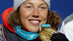 Lauda Dahlmeierová se zlatou olympijskou medailí v roce 2018