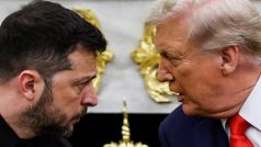 Americký prezident Donald Trump vystoupil na tiskové konferenci v Oválné pracovně se svým ukrajinským protějškem Volodymyrem Zelenským