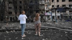Následky ruského útoku dronů a raket na Záporoží