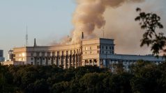 Rusové poprvé zasáhli hlavní vládní budovu na Ukrajině