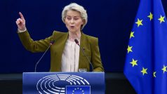 Ursula von der Leyenová při projevu o stavu Evropské unie