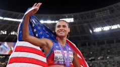 Sydney McLaughlinová-Levroneová po vítězství v hladké čtvrtce na mistrovství světa v atletice 2025
