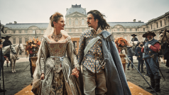 Vicky Krieps a Louis Garrel jako Anna Rakouská a Ludvík XIII.