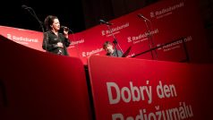 Lucie Bílá na akci Dobrý den Radiožurnálu