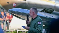 Jiří Horák, pilot letounu Hawker Hurricane a šéf projektu jeho restaurace