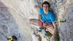 Adam Ondra během natáčení snímku Posunout hranice
