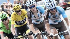 AG2R a až za nimi Chris Froome, tak vypadala velká část nedělní etapy