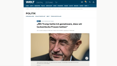 Andrej Babiš v rozhovoru pro Die Welt