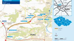 Plánovaný úsek severního obchvatu Prahy Ruzyně - Suchdol