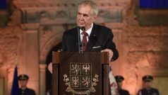 Prezident Miloš Zeman během udělování státních vyznamenání v roce 2018