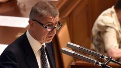 Mimořádná schůze Sněmovny svolaná z popudu ODS a TOP 09 k údajnému zneužívání moci ministrem financí Andrejem Babišem vůči nezávislým institucím, Andrej Babiš