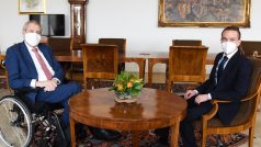 Prezident Miloš Zeman přijal šéfa Pirátů Ivana Bartoše