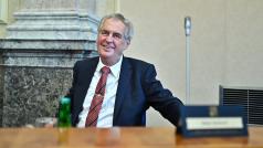 Prezident Miloš Zeman na jednání o rozpočtu
