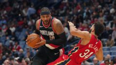 Carmelo Anthony při svém debutu v dresu Portlandu