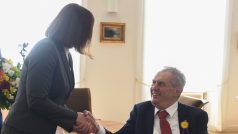 Miloš Zeman s lídryní běloruské opozice Svjatlanou Cichanouskou