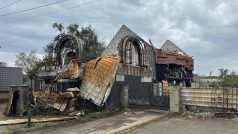 Svjatohirsk po zásahu ruskou raketou