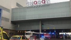 Zásah hasičů a policistů v OC Chodov
