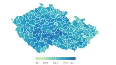 Očkování v obcích s rozšířenou působností k 12. květnu.