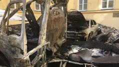 Následky exploze ve dvoře Masarykovy univerzity