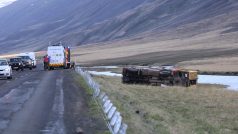 Nehoda autobusu s českými turisty na Islandu