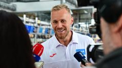 Jakub Vadlech na letišti v Praze před odletem do Tokia