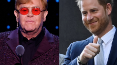 Koláž, Elton John a Princ Harry