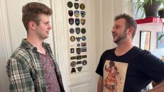 Hynek Závora (vlevo) a Matouš Bláha (vpravo) v kanceláři Koridoru UA v Brně
