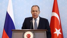 Ruský ministr zahraničí Sergej Lavrov při návštěvě turecké Ankary