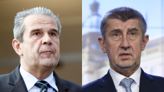 Ředitel Generální inspekce bezpečnostních sborů Michal Murín a premiér v demisi Andrej Babiš z hnutí ANO