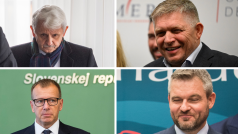 Vítězové a poražení slovenských voleb. Mikuláš Dzurinda, Robert Fico, Boris Kollár, Peter Pellegrini, Marian Kotleba a Michal Šimečka