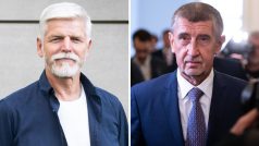 Petr Pavel (vlevo) a Andrej Babiš