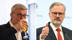 Stínový premiér Karel Havlíček (vlevo, ANO) i předseda vlády Petr Fiala (ODS) výsledek označili za vítězství svého tábora