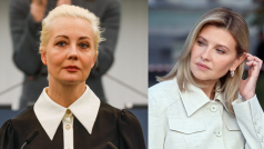 Julija Navalná (vlevo) a Olena Zelenská (vpravo)