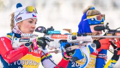 Biatlonistka Tereza Voborníková při úterním tréninku před Světovým pohárem v Ruhpoldingu