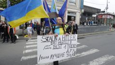 Protest proti motorkářům Noční vlci