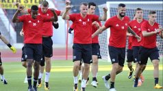 Trénink fotbalistů Mladé Boleslavi