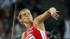 Barbora Špotáková při svém kvalifikačním pokusu na MS v Londýně
