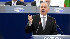 Slovenský prezident Andrej Kiska v Evropském parlamentu