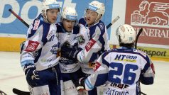 Hokejisté Komety slaví domácí výhru nad Jihlavou