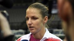 Karolína Plíšková před 1. kolem FED Cupu proti Švýcarsku.