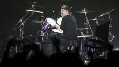 Lars Ulrich z kapely Metallica v Praze