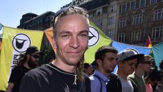 Pochod za legalizaci konopí s názvem Million Marihuana March prošel 5. května Prahou. Na snímku je předseda Pirátské strany a poslanec Ivan Bartoš.