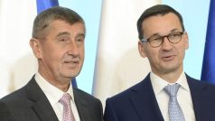 Český premiér Andrej Babiš a polský předseda vlády Mateusz Morawiecki