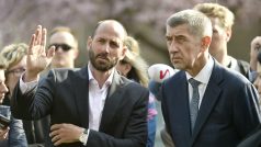 Primátor Mostu Jan Paparega (ProMOST) a premiér Andrej Babiš (ANO)