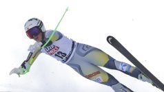 Kajsa Vickhoffová Lieová padá ve Val di Fassa