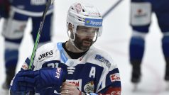 Útočník Komety Brno Jakub Klepiš. Jeho tým se v play-off postaví posledním šampionům z Třince